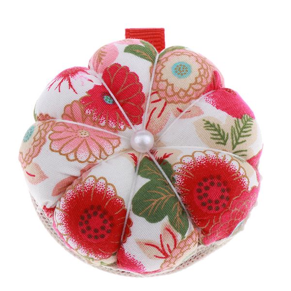 

wrist pin cushion pumpkin wrist band pin cushions wearable needle pincushions for sewing (flowers pattern multicolor ), Black