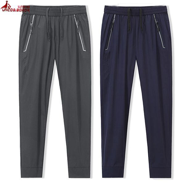 

men summer casual pant breathable lightweight quick dry streetwear sweatpants 7xl 8xl gym joggers trousers men clothing, Black