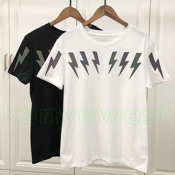 

19 new ummer t hirt men women colorful reflective lightning printing t hirt de igner mb t hirt top tee marcelo burlon t hirt ca ua