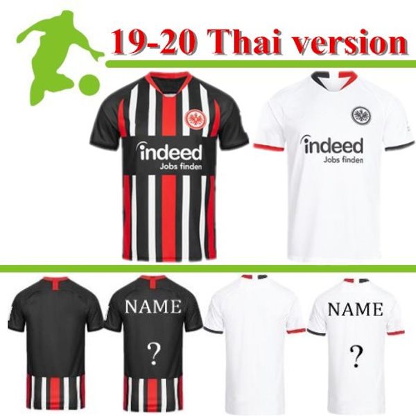

2019 2020 eintracht frankfurt home soccer jerseys 19 20 men away soccer shirts #9 haller #10 kostic frankfurt third customized football unif, Black;yellow