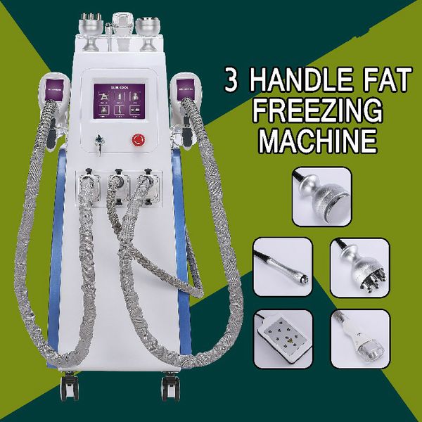 

2019 manufacturer direct sale fat ing cavitation+rf+laser cryotherapy lipolaser machine 3 cyro handles slimming machine ce
