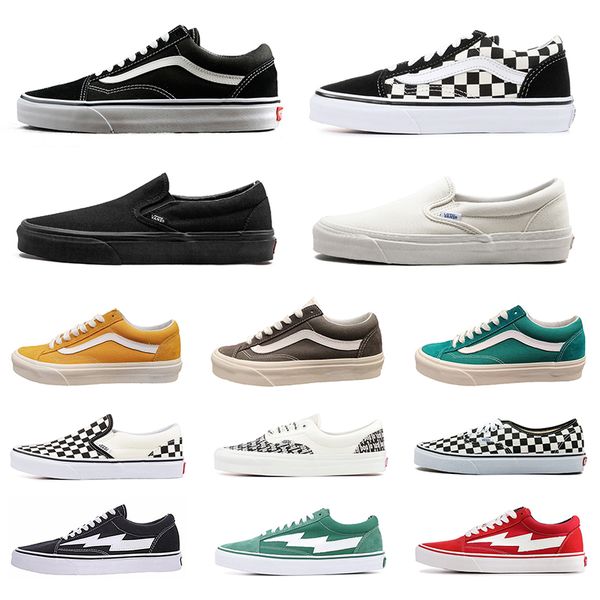 

Fear of god van old kool k8 lip on de igner canva neaker men women kateboard hoe black checkerboard flat men ca ual hoe 36 44