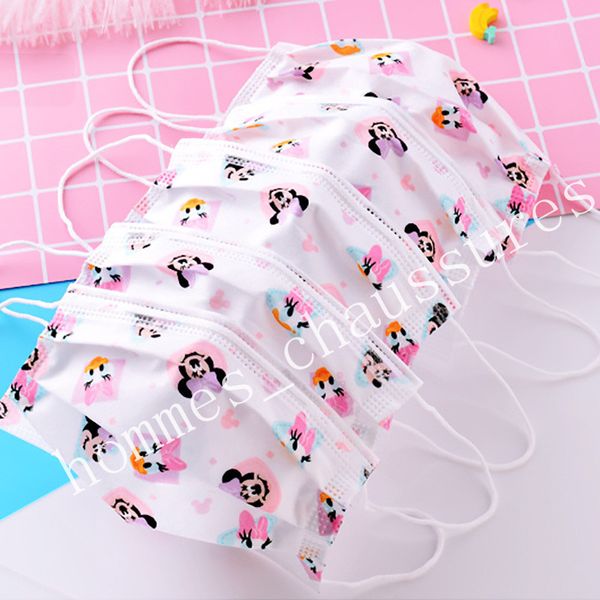 

children cartoon face mask 4 layers anti-dust bacteria proof safe mask kids baby breathable print kids mouth mask for girl boy