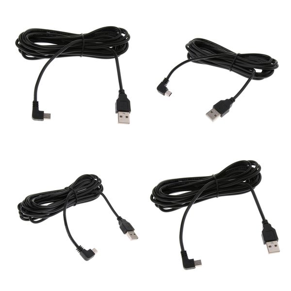 

4pcs usb to mini usb 5-pin right angle adapter cable charging sync cord for mobile phone / mp3 /mp4