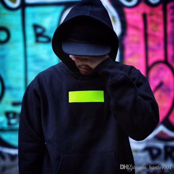 

17fw box logo вышивки хлопок толстовка пара мода с капюшоном толстовка hip hop лучших качеств семь цветы скейтборд hflswy048, Black