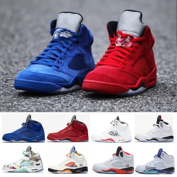 

new 5 men basketball shoes s 5s og black metallic gold olympic gold medal oregon pe oreo psg black sup white cement grape oreo sneakers