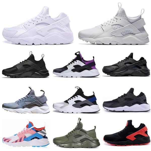 

huarache running shoes 1.0 4.0 men women shoes triple white black red olive grey mens trainers sport sneakers 36-45