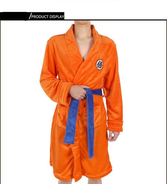 

the dragon ball cartoon character print men robes male robes with belt designer goku element uniforms, Black;brown