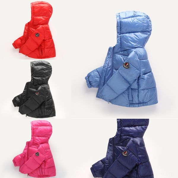

cold shield coat down jacket thickened short children's down jacket children's coat straight, Blue;gray