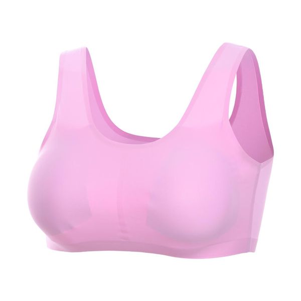

women yoga bra fitness push up breathable sportswear underwear one-piece ice silk comfort bra massage chest pad strap, White;black