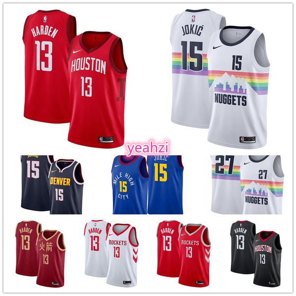 

Hou ton jame 13 harden jer ey rocket chri 13 paul denver 15 nikola nugget mutombo jokic dikembe jamal 27 murray ba ketball jer ey