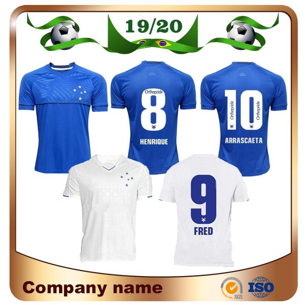 

2021 brazil club cruzeiro soccer jersey 20/21 home blue #10 arrascaeta #8 henrique soccer shirt away #9 fred dede football uniform, Black;yellow