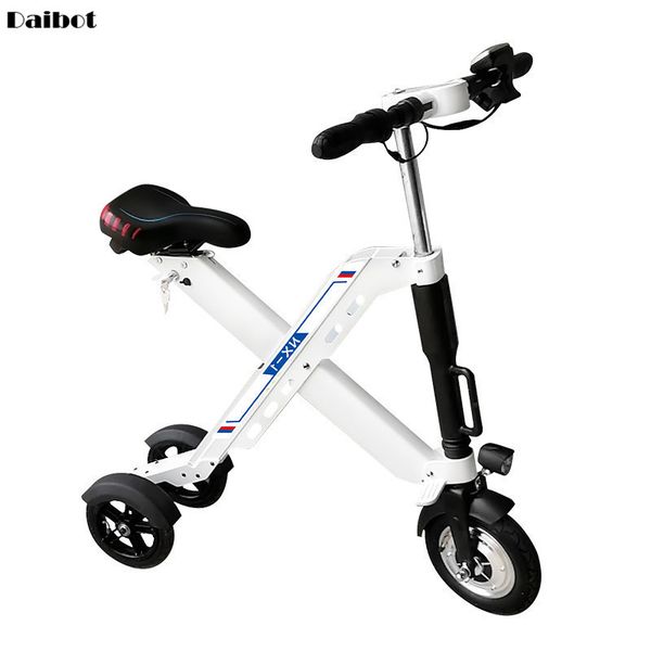 

daibot electric scooters for elderly/disabled three wheels self balancing scooters 8 inch mini electric bike foldable speed 25km