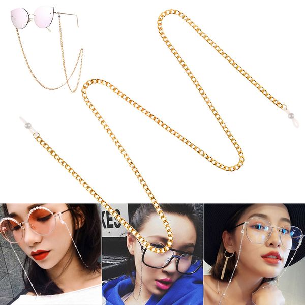 

glasses hanging chain fashion men women glasses slip side chain js26, Silver