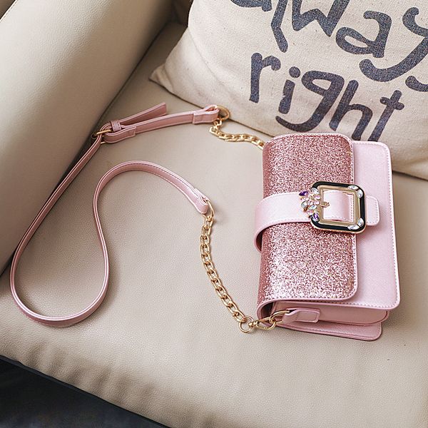 

women 2019 new summer small square bag fashion shoulder bag cute girl slung chain