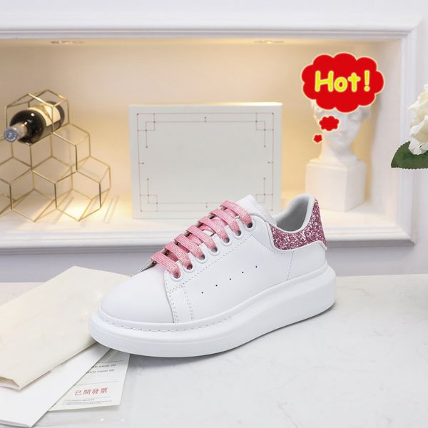 

delivery luxury designer party lover dress shoe men women balck white golden reflective stripe leather platform sneakers 20, Black