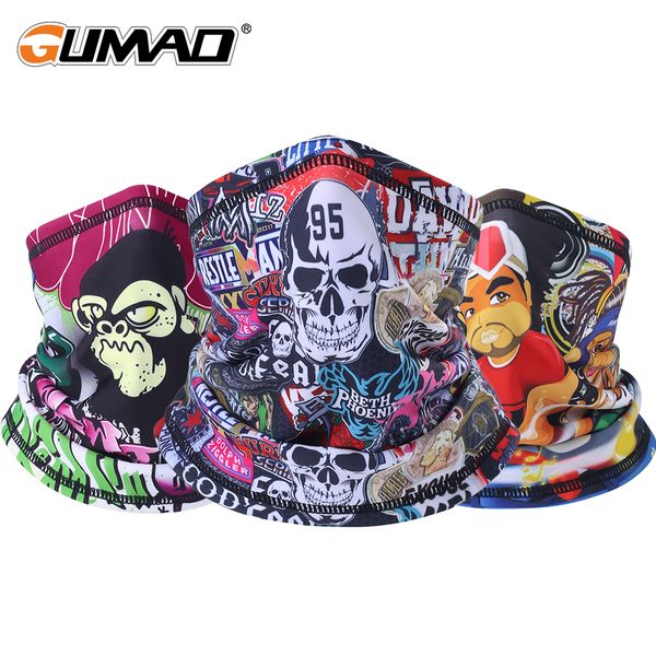 

3d seam skull neck gaiter thermal half face mask warmer fleece tube shield sport cycling skiing bike bandana scarf men women, Black