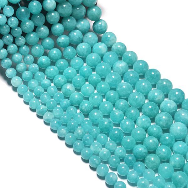 

natural peru amazonite stone beads 6/8/10/12mm round loose tianhe stone beads for jewelry making diy bracelet necklace 15'', Black
