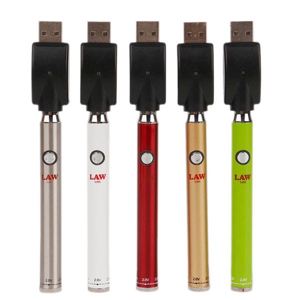 

К 2020 году новые права разогреть VV батареи закрутки дна 380mAh Vape ручка переменной напряжения USB зарядное устройство комплект для 510 густое масло патроны бака