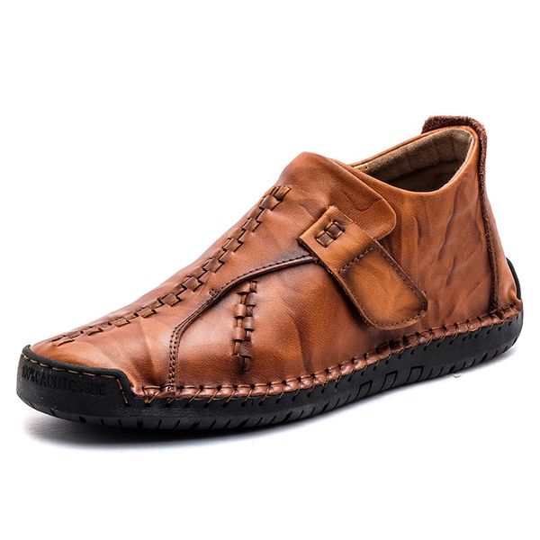 

autumn winter men boots leather man ankle boots men's autumn men shoes casual shoes big size 38-48, Black