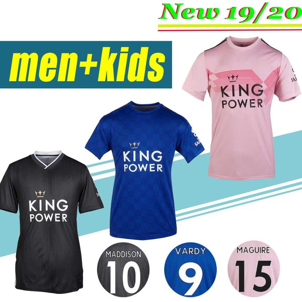 

new 19 20 leicester vardy maddison maguire men kids soccer jerseys morgan gray ndidi home away football shirts city iboeea short sleeve, Black;yellow
