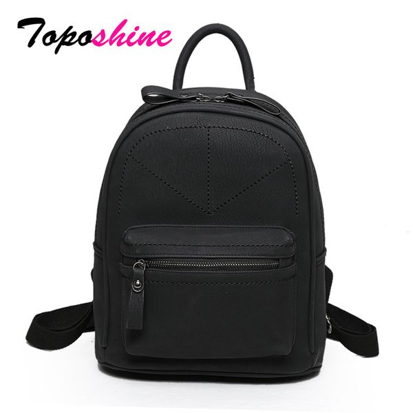 

shine retro pu leather bag medium women backpack mochila feminina school bags for teenagers 1591 q190416