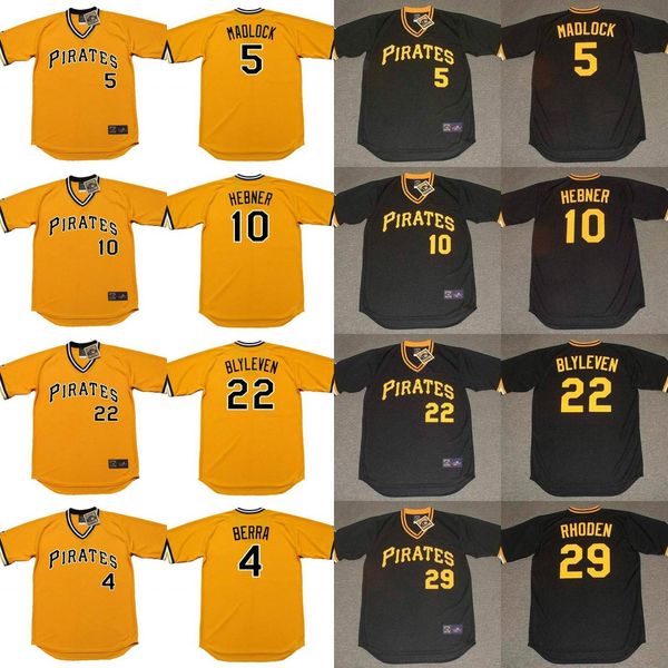 

pittsburgh 3 phil garner 6 tony pena 18 omar moreno 24 mike easler 26 jim bibby 4 dale berra 5 bill madlock 10 richie hebner pirates jersey, Black