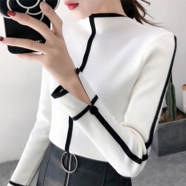 

autumn upper garment long sleeve ma'am rendering color of shirt exceed fire is very immortal. real sweater woman other clothes, White;black