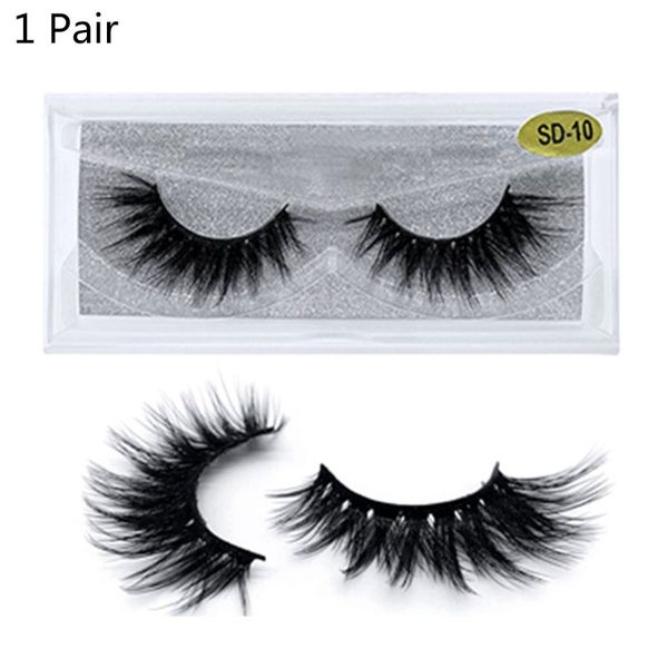 

1 pair 3d natural mink eyelashes false eye lashes thick long soft dramatic volume fake lashes extension eye beauty tool