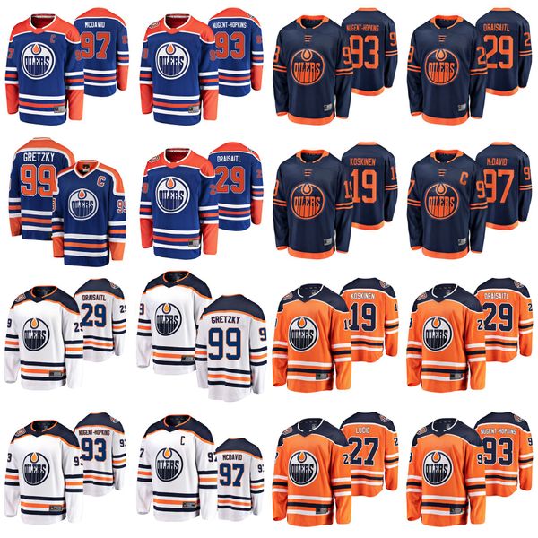 

edmonton oliers jerseys mens 29 leon draisaitl jersey 19 mikko koskinen 97 connor mcdavid ice hockey jerseys womens stitched youth, Black;red