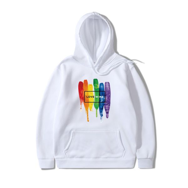 

hombres orgullo gay amor lesbiana arco iris fleece hoodies sudaderas invierno harajuku love is love sudaderas, Black