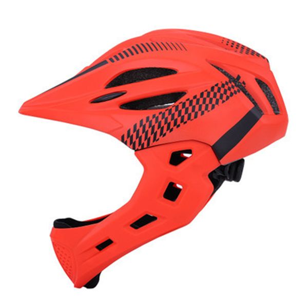 

children bicycle helmet full face protective cycling riding outdoor detachable bike safe chin with rear light balance