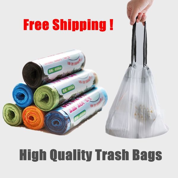 

2020 in stock rubbish bags black point off kitchen home toilet clean-up rubbish garbage clean-up waste trash roll bags