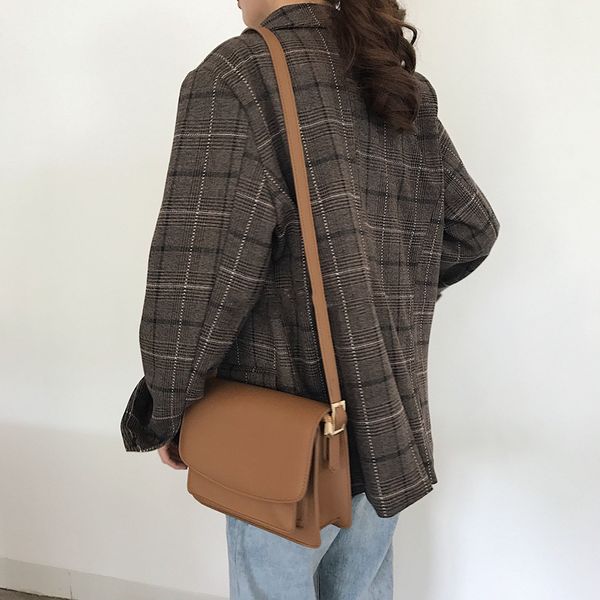 

2020 new women's shoulder bag ladies handbag korean version solid color messenger bag ladies fashion small square