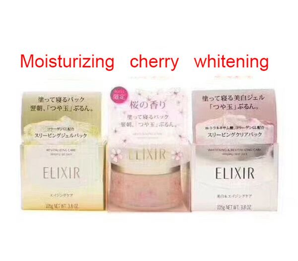 

japan brand japanese elixir whitening revitalizing care sleeping gel mask 105g, White