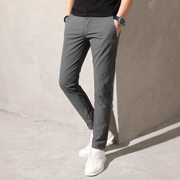 

2019 new style men's casual pants korean-style slim fit trend skinny pants 632, White;black