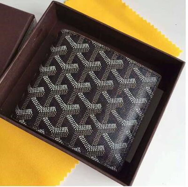 

2019 france pari tyle men famou men women wallet coated canva with pu leather multiple hort wallet with box, Red;black
