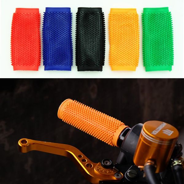 

universal 2pcs motorcycle motocross dirt pit bike anti-slip soft rubber handlebar cover handle bar end grip cover 5color