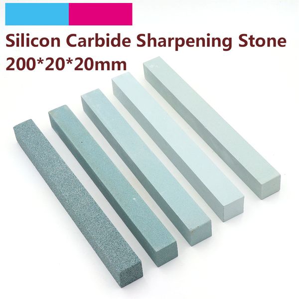

1pc 80 to 3000 grit square jade knife sharpener sharpening stone 200x20mm green silicone carbide oil stone polish grinding tools