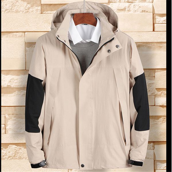 

brand mens womens designer windbreaker fall autumn 2 kind pure color casual hooded zipper winter coat winter jackets -5xl size lsy19886, Black;brown