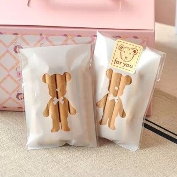 

пекарня самоклеящаяся opp пластиковый пакет белый медведь pattern подарочная упаковка мешок baby shower подарочная упаковка 300 шт. 7x10 + 3