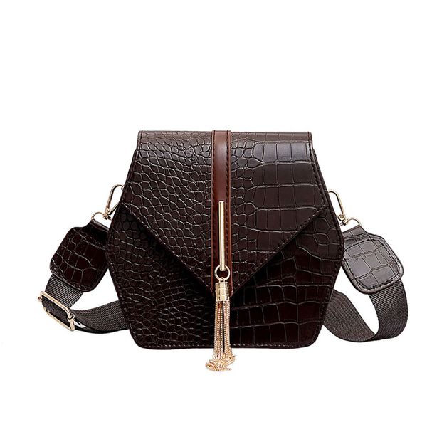 

women wild shoulder bag crocodile small square bag tassel messenger wholesale&dropshipping borsa a tracolla da donna#30