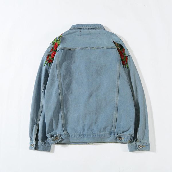 

men's denim jacket fashion designer jacket autumn brand motorcycle causal men and women luxury denim jacket vintage style sky blue denim