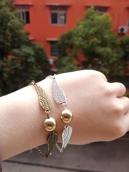 

wholesale quidditch golden snitch pocket bracelet harry charm bracelets wings potter vintage tone for men and women