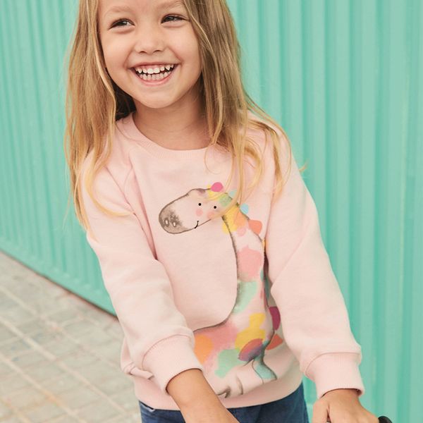 

little maven 2019 autumn new baby girls brand clothes giraffe print toddler pink thin sweatshirts little girl outfit c0168 y200704, Blue