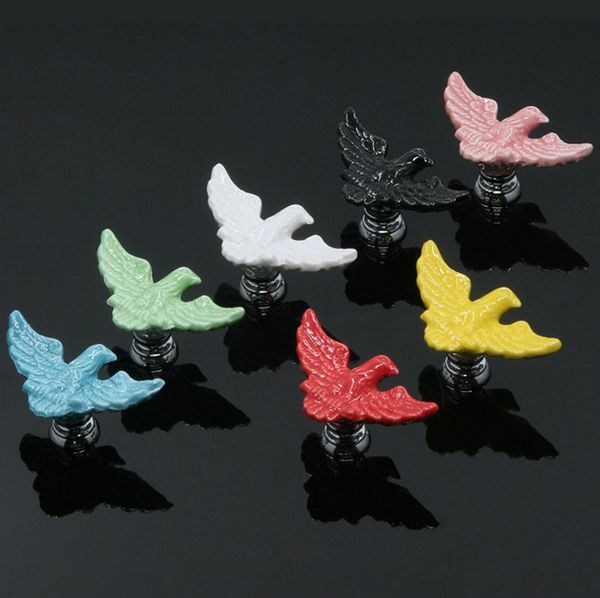 2019 Multi Color Eagle Ceramics Knobs Furniture Drawer Wardrobe