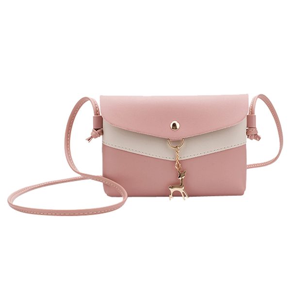 

new women shoulder panelled bag fashion pocket purse fawn pendant messenger satchel tote crossbody bag mobile phone #yy