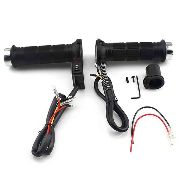 

new 2pcs motorcycle handlebar motorbike heating handle heated grips set universal 12v moto