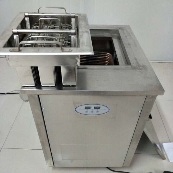 Aço inoxidável molde duplo comercial Picolé Máquina 50Hz 220V rápido fruta máquina bastão de gelo Ice Cream Makers é simples e conveniente