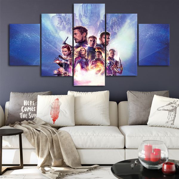 

canvas posters home decor wall art framework 5 pieces marvel avengers paintings style1 for living room hd prints moive pictures
